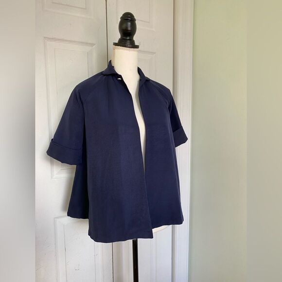 1950s Midnight Blue Petti Short Coat - Picture 2 of 8
